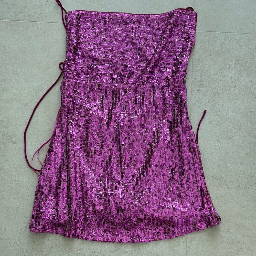Sparkling Pink Sequin Dress
